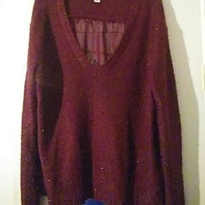 Sweater with see thru back